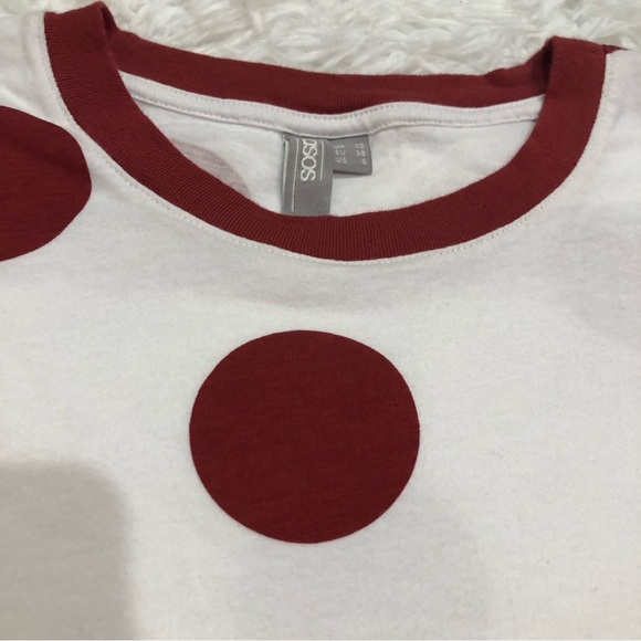 ASOS CURVE Polka Dot Top Plus size 6 cotton - Picture 2 of 6